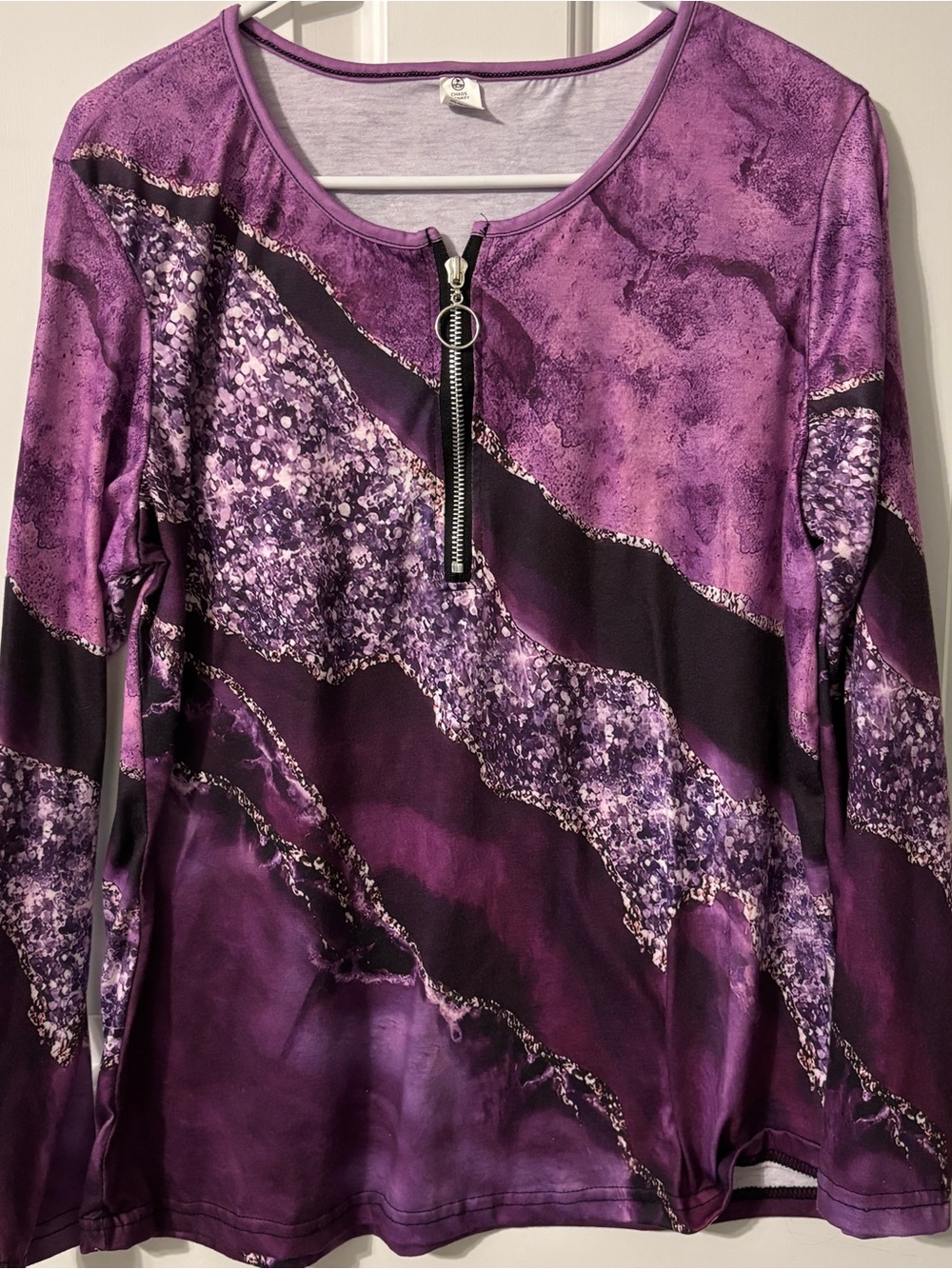 Chaos Monkey Purple Zip-Front Top